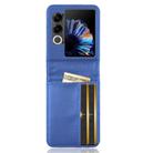 For ZTE nubia Flip2 Card Slot PU Leather PC Phone Case(Blue) - 2