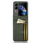 For ZTE nubia Flip2 Card Slot PU Leather PC Phone Case(Green) - 2