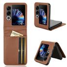 For ZTE nubia Flip2 Card Slot PU Leather PC Phone Case(Brown) - 1