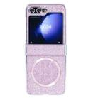 For Samsung Galaxy Z Flip6 Glitter Powder MagSafe Magnetic Fold Phone Case(Pink) - 1
