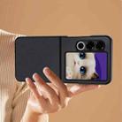 For ZTE nubia Flip2 Ultra-thin Plain Skin Leather Phone Case(Black) - 2