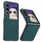 For ZTE nubia Flip2 Ultra-thin Plain Skin Leather Phone Case(Green) - 1