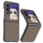 For ZTE nubia Flip2 Carbon Fiber Texture Printing Phone Case(Gold) - 1