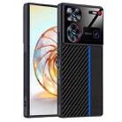 For ZTE nubia Z60 Ultra Carbon Fiber Texture Printing Phone Case(Black Blue) - 1