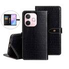 For OPPO A5 Pro 5G Global idewei Crocodile Texture Leather Phone Case(Black) - 1