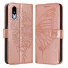 For Sharp Basio Active3 Embossed Butterfly Leather Phone Case(Rose Gold) - 2