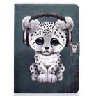 For iPad Air 2022 / 2020 10.9 Electric Pressed Colored Drawing Horizontal Flip Leather Case with Holder & Card Slots & Sleep / Wake-up Function(Music Leopard) - 1