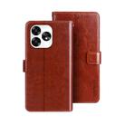 For Umidigi A15 idewei Crazy Horse Texture Leather Phone Case(Brown) - 1