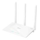 hoco HI30 2.4G Three Antennas WiFi 4 Wireless Router, Plug:EU Plug(White) - 1