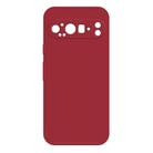 For Google Pixel 9 Pro Imitation Liquid Silicone Phone Case(Dark Red) - 1