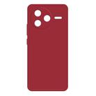 For Redmi K80 Imitation Liquid Silicone Phone Case(Dark Red) - 1