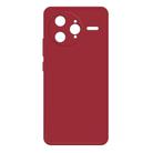 For Redmi K80 Pro Imitation Liquid Silicone Phone Case(Dark Red) - 1