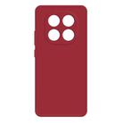 For Redmi Note 14 Pro+ 5G Imitation Liquid Silicone Phone Case(Dark Red) - 1
