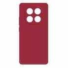 For Redmi Note 14 Pro 5G Imitation Liquid Silicone Phone Case(Dark Red) - 1