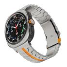For Samsung Galaxy Watch Ultra 47mm Split Safety Buckle Titanium Alloy Watch Band(Titanium Orange) - 1