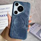 For Huawei Pura 70 Denim MagSafe Magnetic PC + PU Phone Case(Dark Blue) - 1