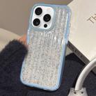 For iPhone 16 Pro Glitter Corrugated PC Hybrid TPU Phone Case(Blue) - 1