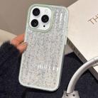 For iPhone 11 Pro Max Glitter Corrugated PC Hybrid TPU Phone Case(Green) - 1