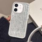 For iPhone 11 Glitter Corrugated PC Hybrid TPU Phone Case(White) - 1