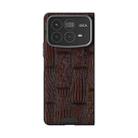 For Xiaomi Mix Fold 4 ABEEL Beast Pattern 6D Micro-Embossed MagSafe Genuine Leather Phone Case(Brown) - 2