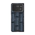 For Xiaomi Mix Fold 4 ABEEL Beast Pattern 6D Micro-Embossed MagSafe Genuine Leather Phone Case(Blue) - 2