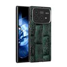 For Xiaomi Mix Fold 4 ABEEL Beast Pattern 6D Micro-Embossed MagSafe Genuine Leather Phone Case(Green) - 1