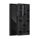 For Samsung Galaxy Z Fold Special ABEEL Beast Pattern 6D Micro-Embossed MagSafe Genuine Leather Phone Case(Black) - 1