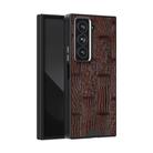 For Samsung Galaxy Z Fold Special ABEEL Beast Pattern 6D Micro-Embossed MagSafe Genuine Leather Phone Case(Brown) - 1