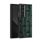 For Samsung Galaxy Z Fold Special ABEEL Beast Pattern 6D Micro-Embossed MagSafe Genuine Leather Phone Case(Green) - 1