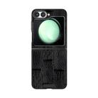 For Samsung Galaxy Z Flip5 5G ABEEL Beast Pattern 6D Micro-Embossed MagSafe Genuine Leather Phone Case(Black) - 2