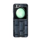 For Samsung Galaxy Z Flip5 5G ABEEL Beast Pattern 6D Micro-Embossed MagSafe Genuine Leather Phone Case(Blue) - 2