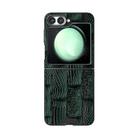For Samsung Galaxy Z Flip5 5G ABEEL Beast Pattern 6D Micro-Embossed MagSafe Genuine Leather Phone Case(Green) - 2