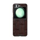 For Samsung Galaxy Z Flip6 5G ABEEL Beast Pattern 6D Micro-Embossed MagSafe Genuine Leather Phone Case(Brown) - 2