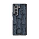 For Samsung Galaxy Z Fold6 5G ABEEL Beast Pattern 6D Micro-Embossed MagSafe Genuine Leather Phone Case(Blue) - 2
