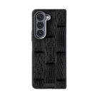 For Samsung Galaxy Z Fold5 5G ABEEL Beast Pattern 6D Micro-Embossed MagSafe Genuine Leather Phone Case(Black) - 2