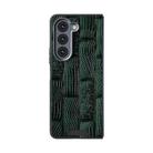 For Samsung Galaxy Z Fold5 5G ABEEL Beast Pattern 6D Micro-Embossed MagSafe Genuine Leather Phone Case(Green) - 2