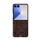 For Samsung Galaxy Z Flip7 5G ABEEL Beast Pattern 6D Micro-Embossed MagSafe Genuine Leather Phone Case(Brown) - 2