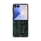 For Samsung Galaxy Z Flip7 5G ABEEL Beast Pattern 6D Micro-Embossed MagSafe Genuine Leather Phone Case(Green) - 2