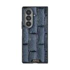 For Samsung Galaxy Z Fold7 5G ABEEL Beast Pattern 6D Micro-Embossed MagSafe Genuine Leather Phone Case(Blue) - 2