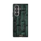 For Samsung Galaxy Z Fold7 5G ABEEL Beast Pattern 6D Micro-Embossed MagSafe Genuine Leather Phone Case(Green) - 2