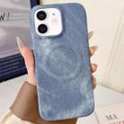 For iPhone 12 / 12 Pro Denim MagSafe Magnetic PC + PU Phone Case(Grayish Blue) - 1