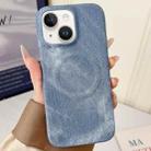 For iPhone 13 Denim MagSafe Magnetic PC + PU Phone Case(Grayish Blue) - 1