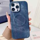 For iPhone 15 Pro Max Denim MagSafe Magnetic PC + PU Phone Case(Dark Blue) - 1