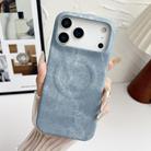 For iPhone 17 Pro Max Denim MagSafe Magnetic PC + PU Phone Case(Light Blue) - 1