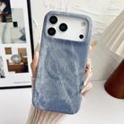 For iPhone 17 Pro Denim MagSafe Magnetic PC + PU Phone Case(Grayish Blue) - 1
