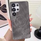For Samsung Galaxy S23 Ultra 5G Denim MagSafe Magnetic PC + PU Phone Case(Dark Grey) - 1