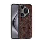 For Huawei Pura 70 Pro / 70 Pro+ ABEEL Beast Pattern 6D Micro-Embossed MagSafe Genuine Leather Phone Case(Brown) - 1