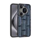For Huawei Pura 70 Pro / 70 Pro+ ABEEL Beast Pattern 6D Micro-Embossed MagSafe Genuine Leather Phone Case(Blue) - 1