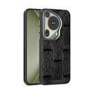 For Huawei Pura 70 Ultra ABEEL Beast Pattern 6D Micro-Embossed MagSafe Genuine Leather Phone Case(Black) - 1