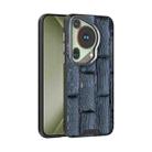 For Huawei Pura 70 Ultra ABEEL Beast Pattern 6D Micro-Embossed MagSafe Genuine Leather Phone Case(Blue) - 1
